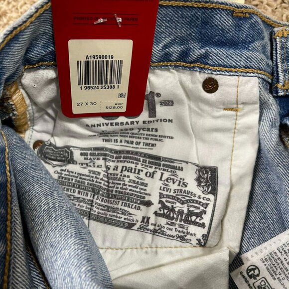 Levi's® Premium 501® 150th Anniversary ‘90s Patchwork Women's Jeans, Size 27x30 - Picture 11 of 16